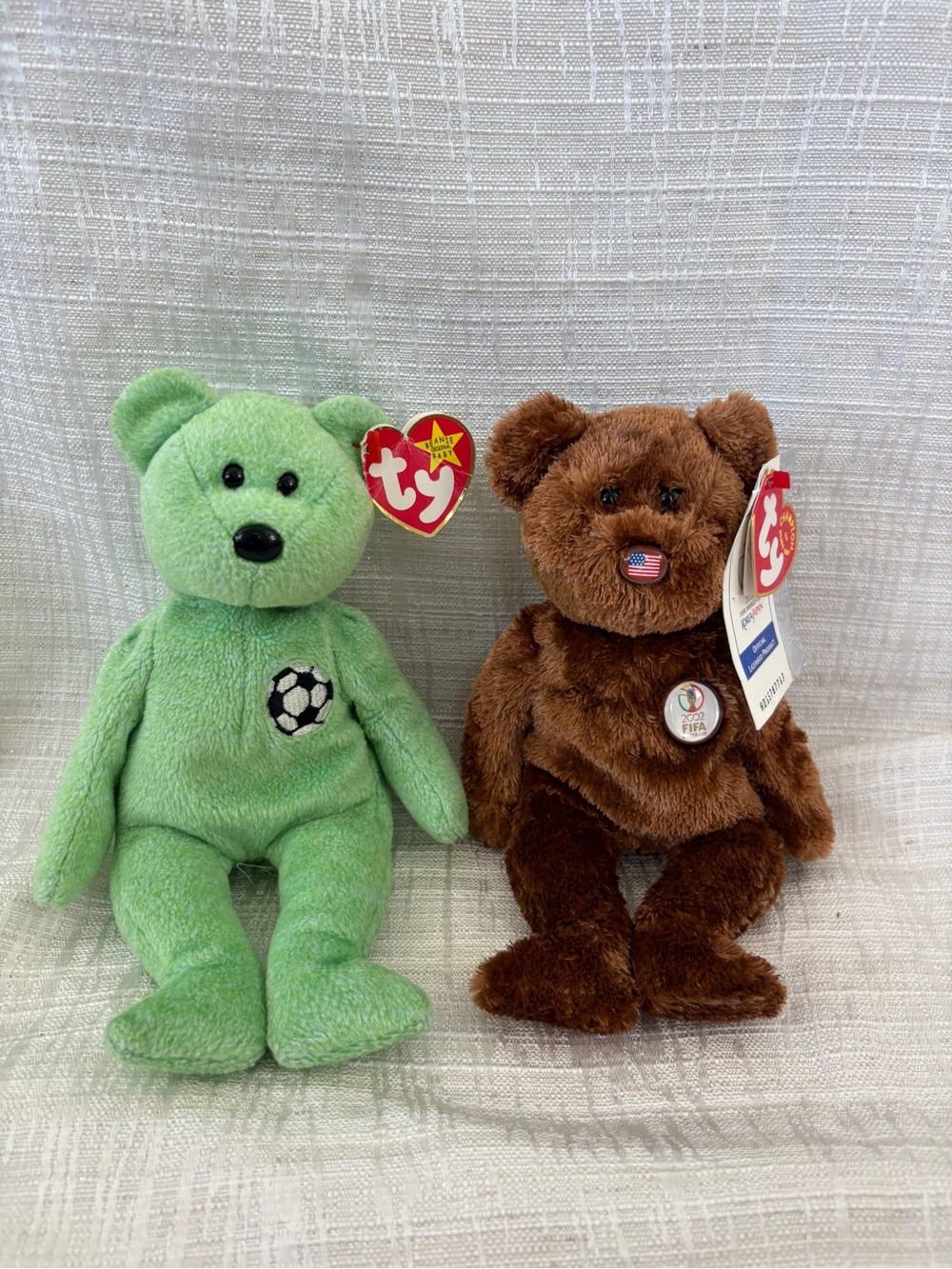 Ty Green Soccer Bear and FIFA 2002 Ty
